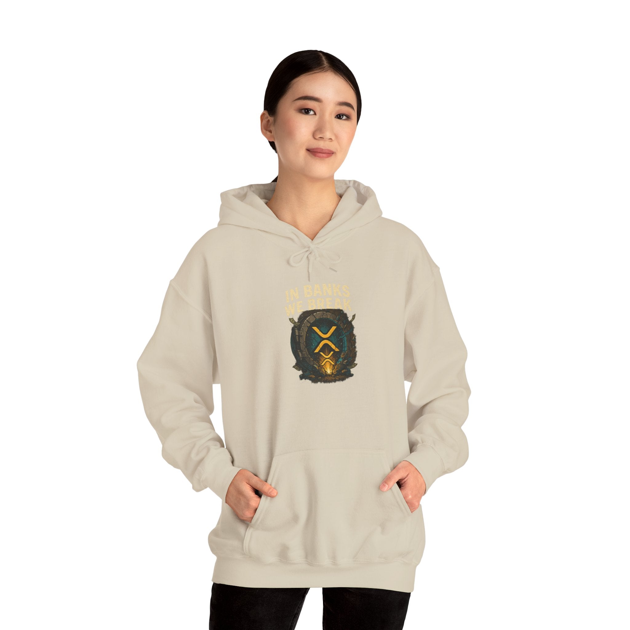 Hoodie — 'In Banks We Trust' Crest Pullover