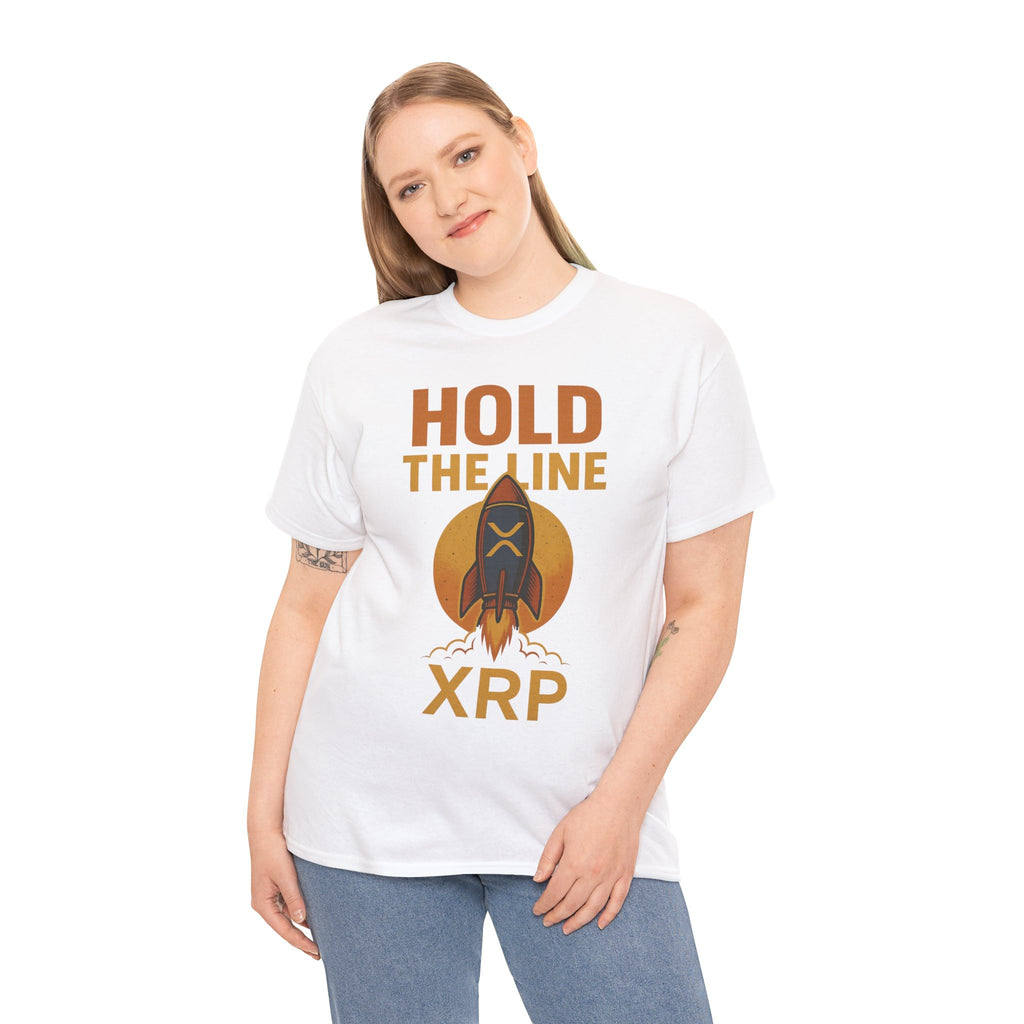XRP Hold The Line Rocket Tee — Crypto Investor T‑Shirt