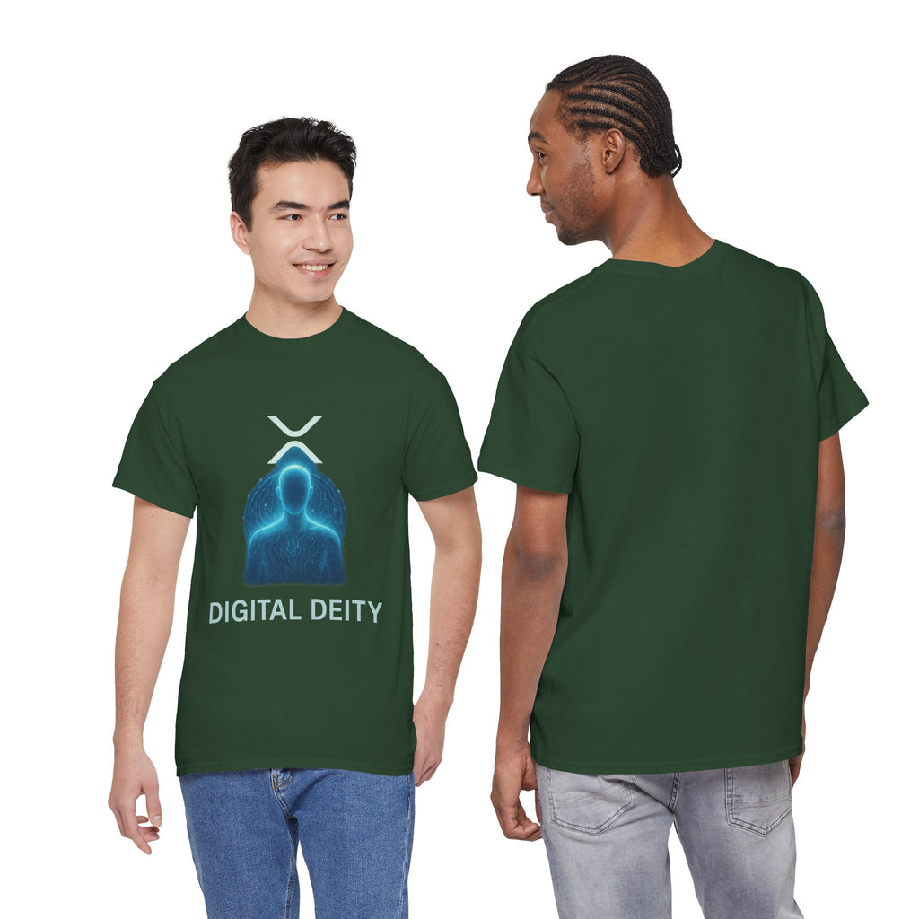 Digital Deity T‑Shirt — Futuristic Neon Tech Hoodie Tee