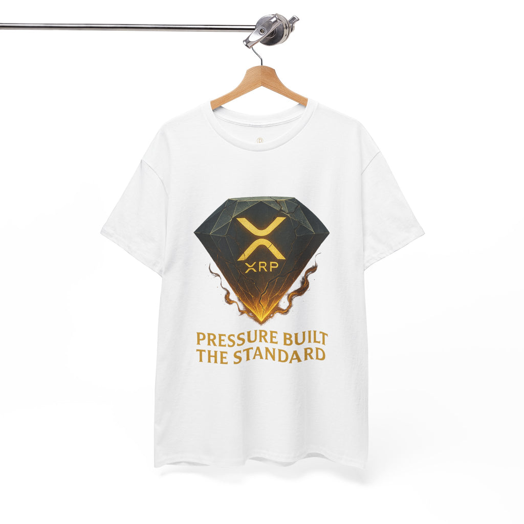 XRP Diamond Tee — "Pressure Built The Standard" Crypto Graphic T‑Shirt