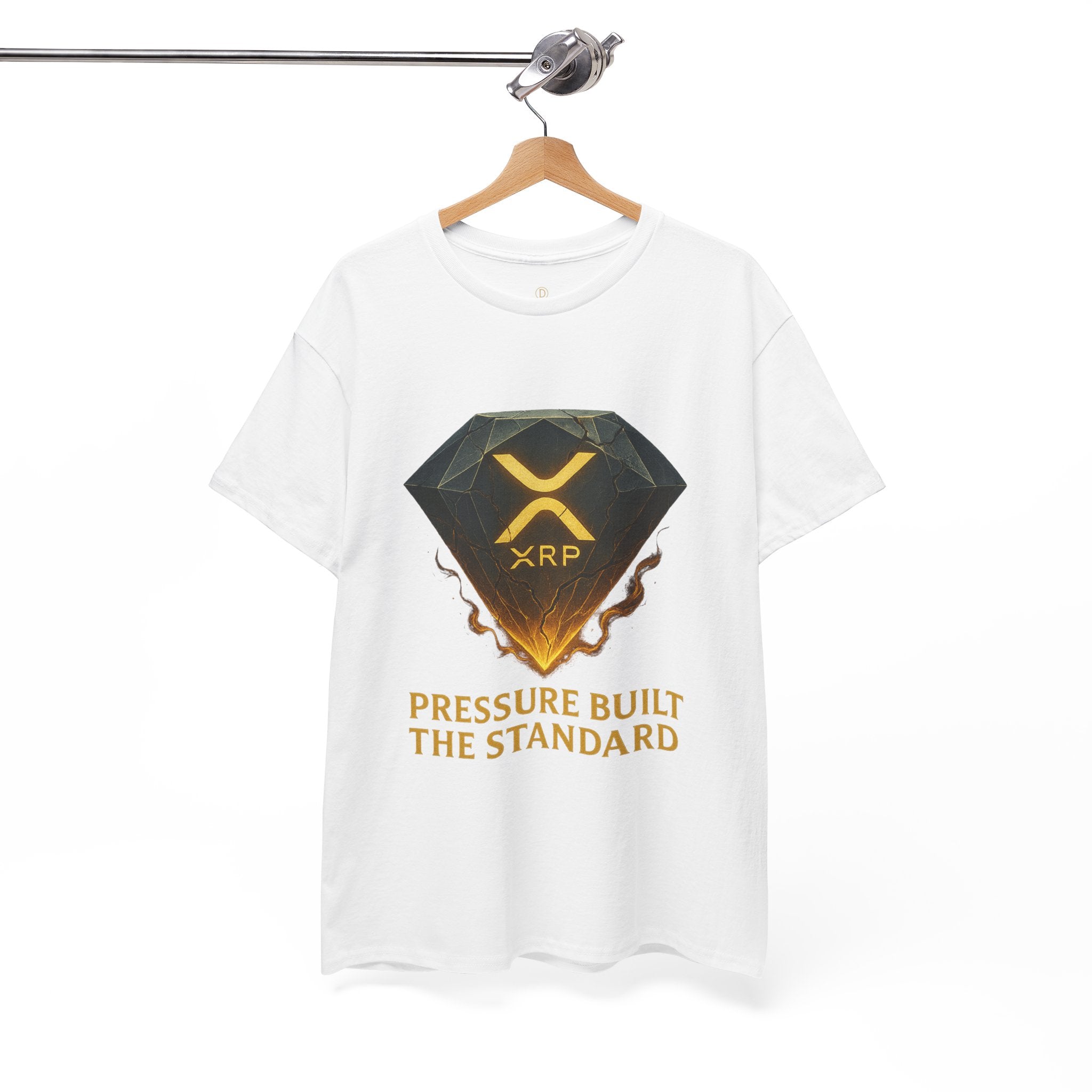 XRP Diamond Tee — "Pressure Built The Standard" Crypto Graphic T‑Shirt