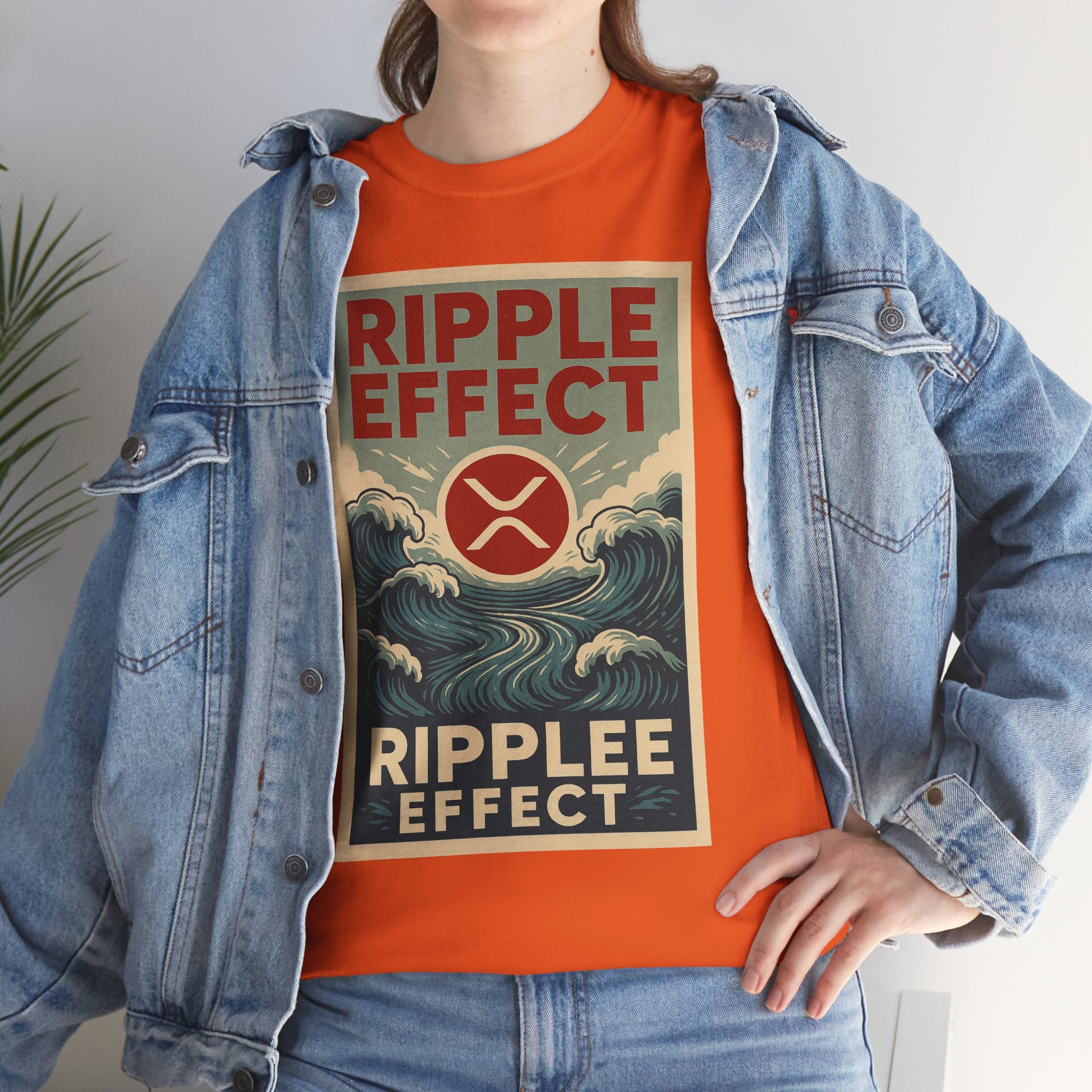 Ripple Effect Tee — Vintage Wave XRP Crypto Graphic T-Shirt