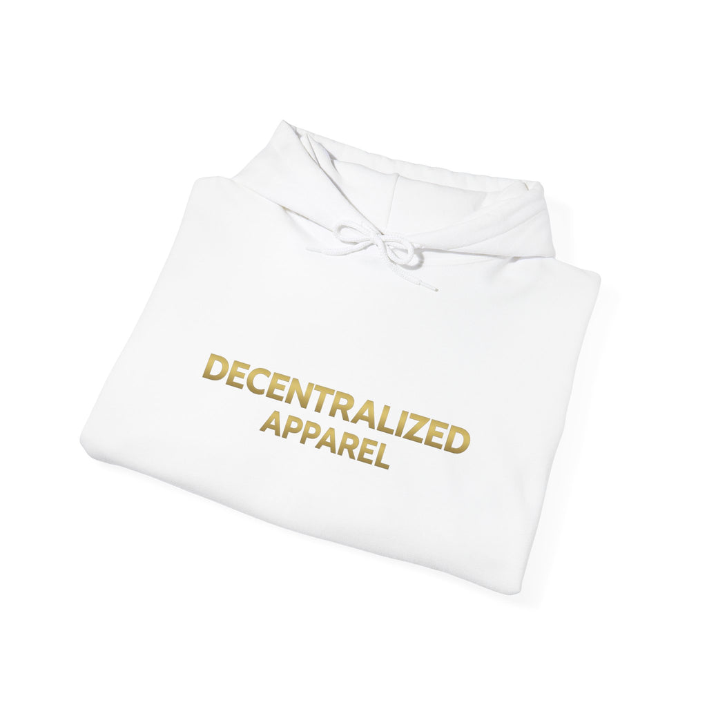 Decentralized Apparel Hoodie — Minimalist Crypto-Inspired White Pullover