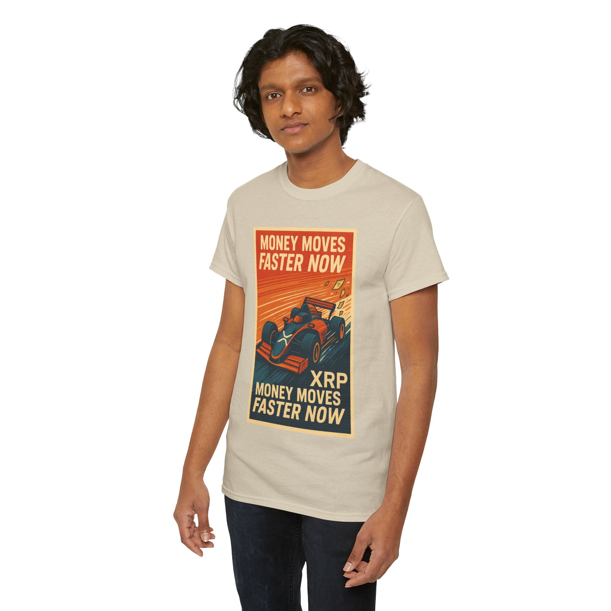 XRP 'Money Moves Faster Now' Racing Tee — Crypto Enthusiast T-Shirt