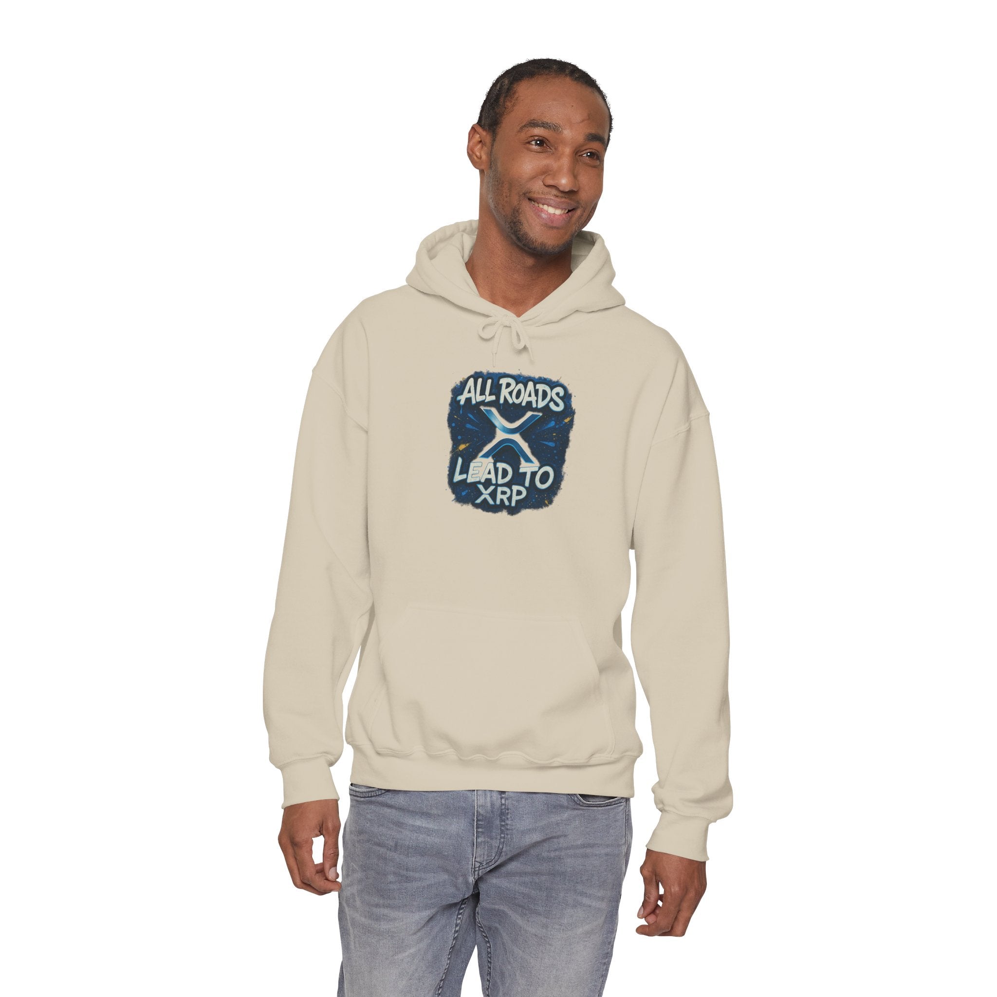 All Roads Lead to XRP Hoodie – Crypto Ripple Logo Sweatshirt