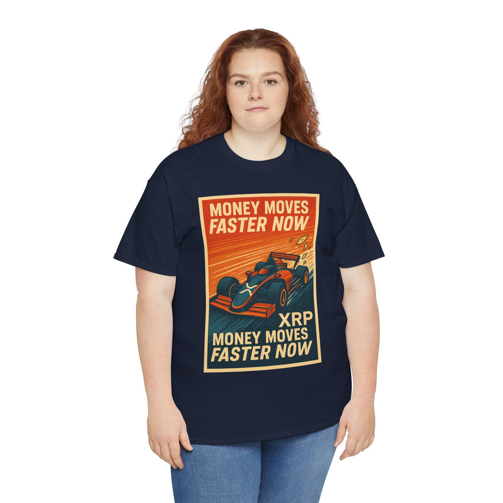 XRP 'Money Moves Faster Now' Racing Tee — Crypto Enthusiast T-Shirt