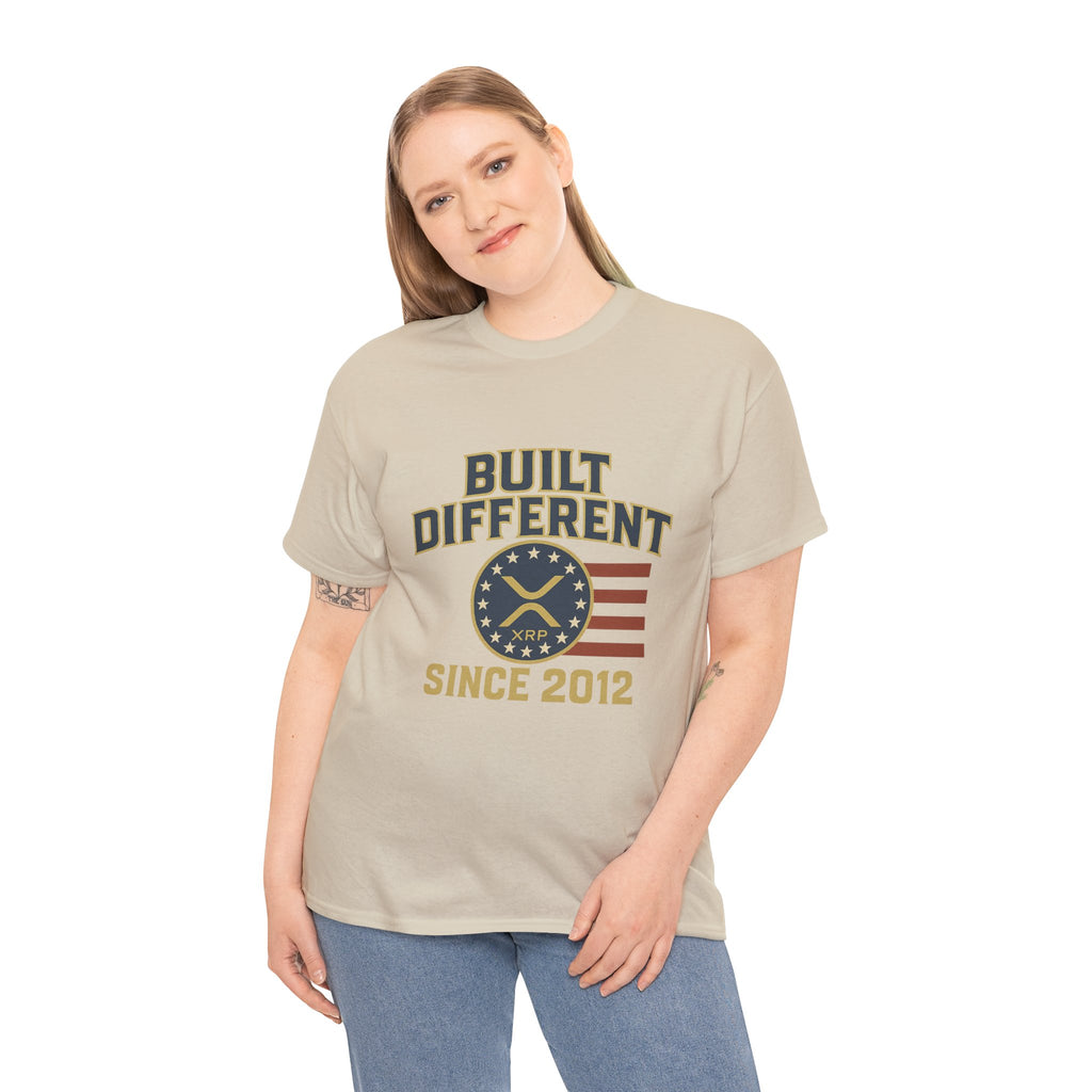 Built Different Since 2012 T-Shirt — American Flag Vintage Crew Tee