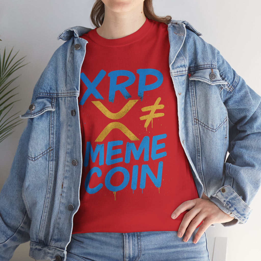 XRP ≠ Meme Coin T‑Shirt — Crypto Advocate Graphic Tee