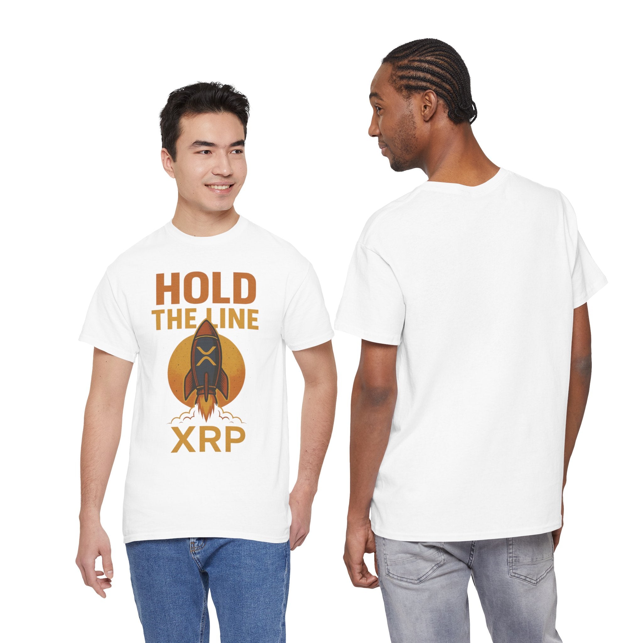 XRP Hold The Line Rocket Tee — Crypto Investor T‑Shirt