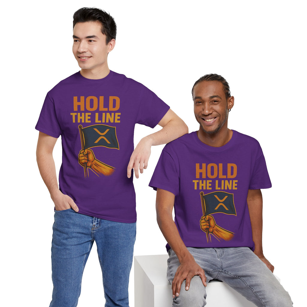 Hold The Line Tee — Bold Flag Graphic Cryptocurrency XRP Shirt
