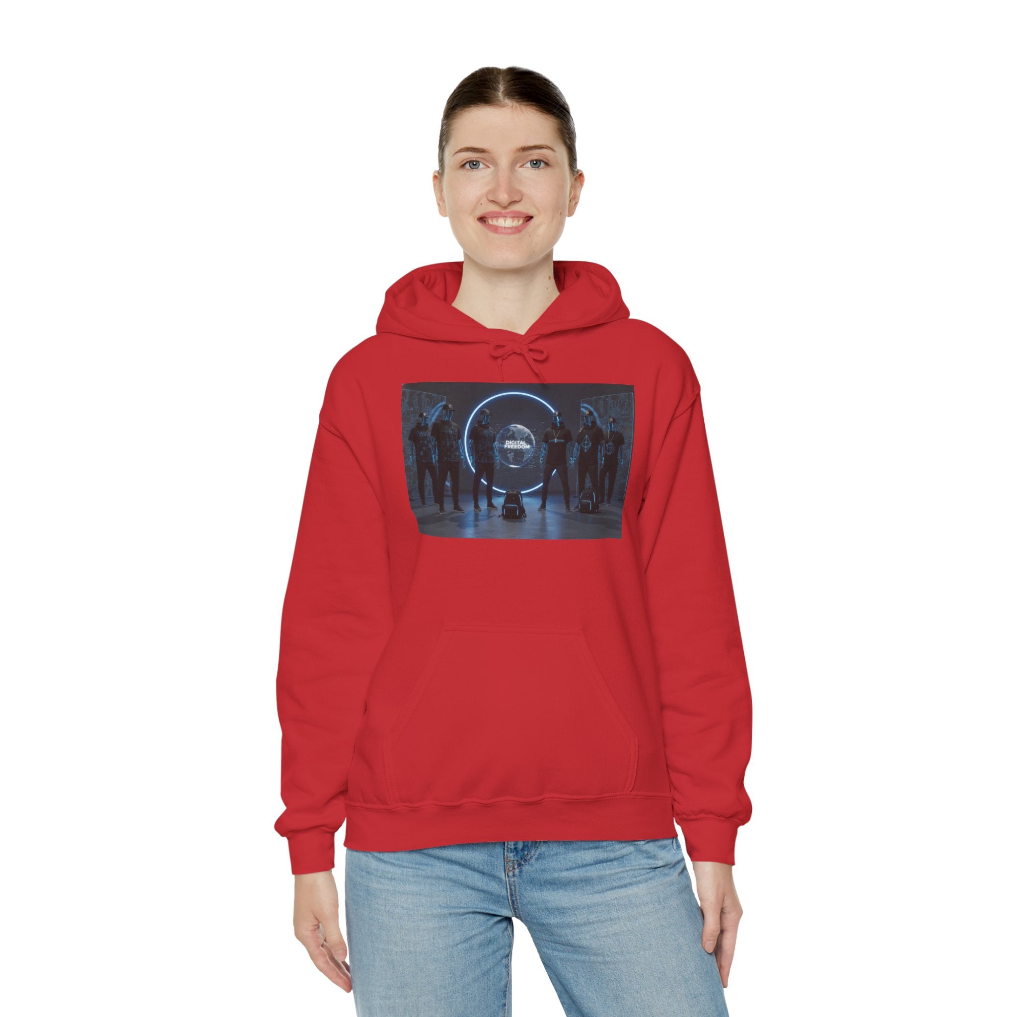 Futuristic Neon Portal Hoodie – Cyberpunk Sci‑Fi Crew Graphic Sweatshirt