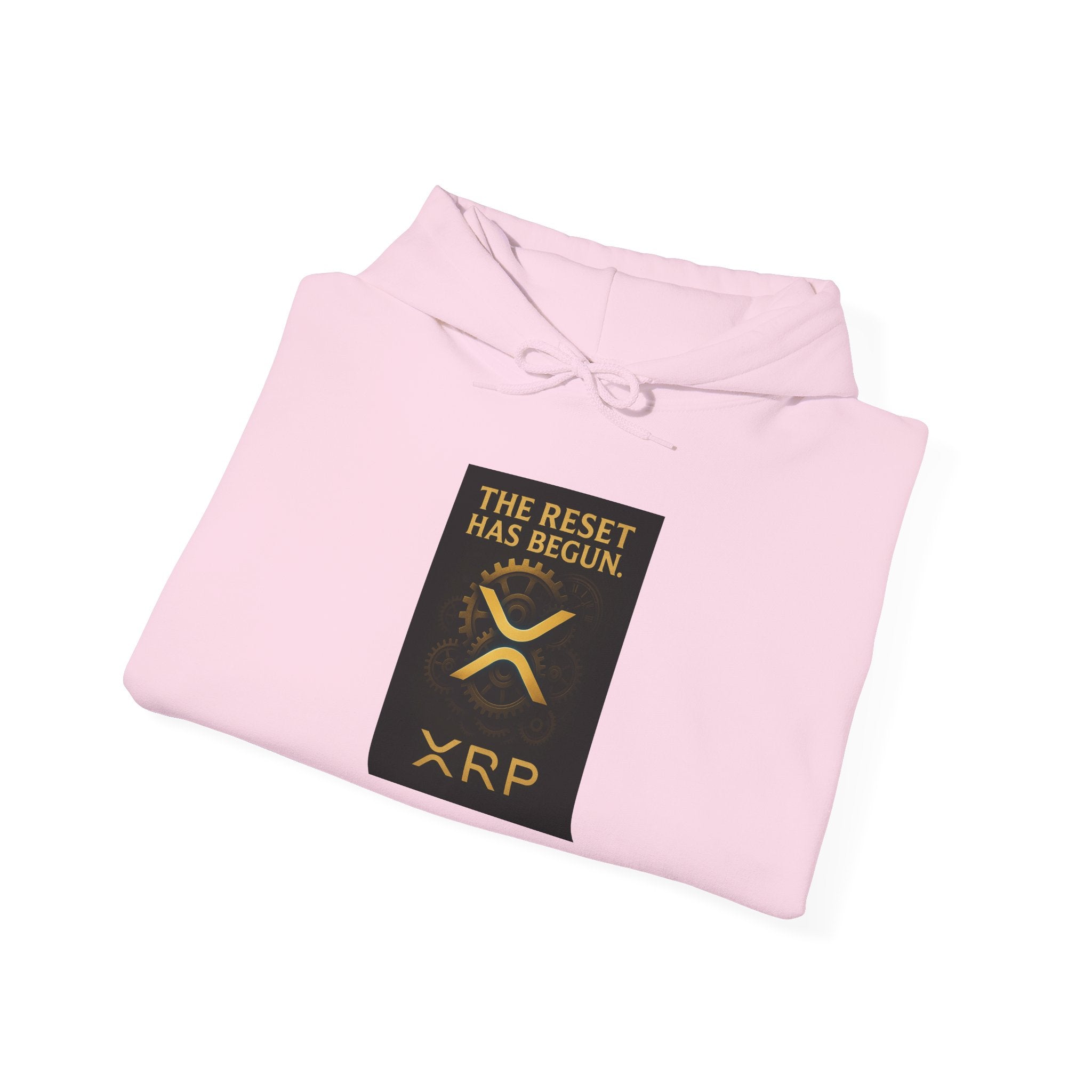 XRP Hoodie — "The Reset Has Begun" Crypto Logo Pullover