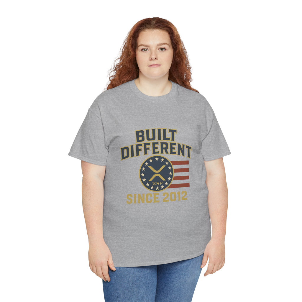 Built Different Since 2012 T-Shirt — American Flag Vintage Crew Tee