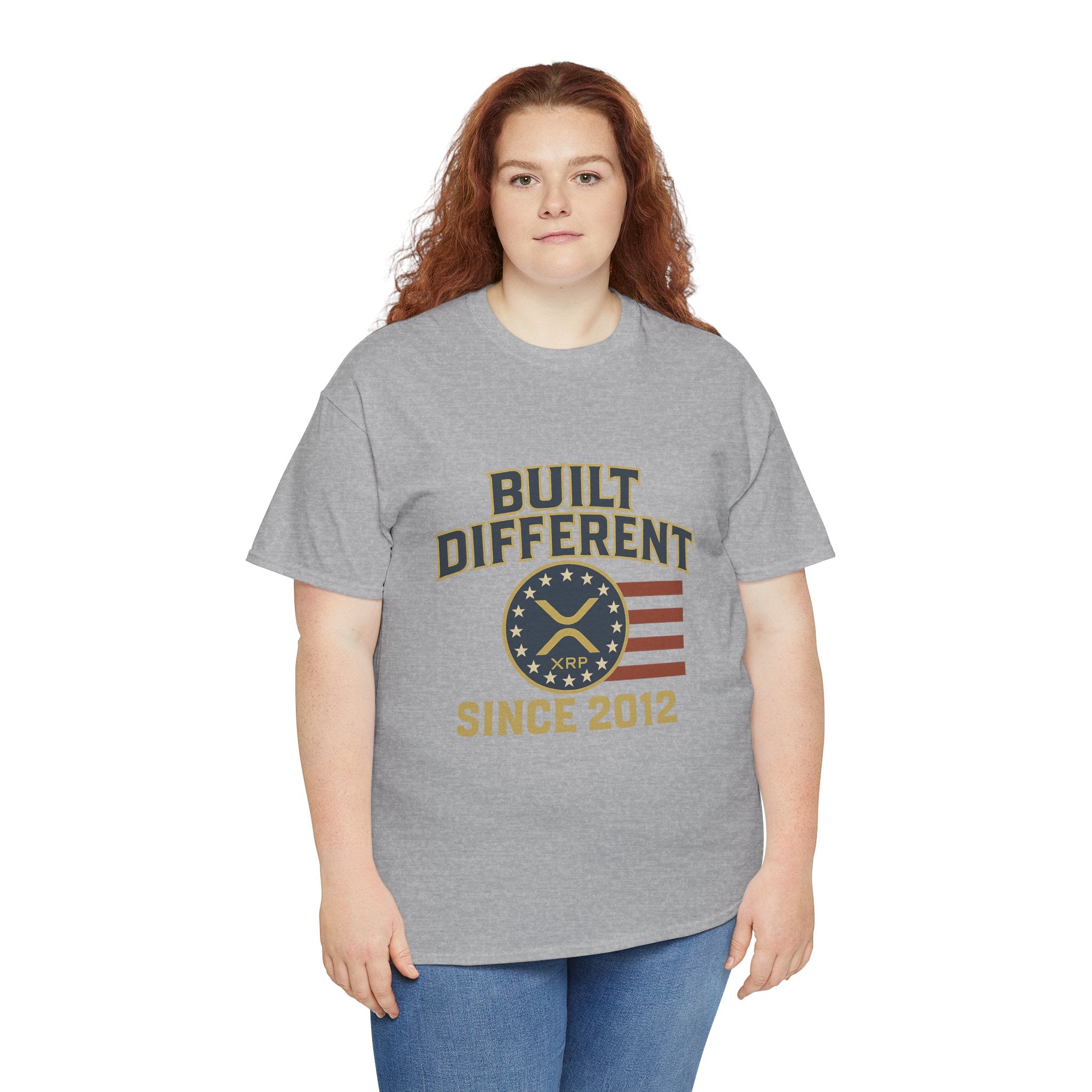 Built Different Since 2012 T-Shirt — American Flag Vintage Crew Tee
