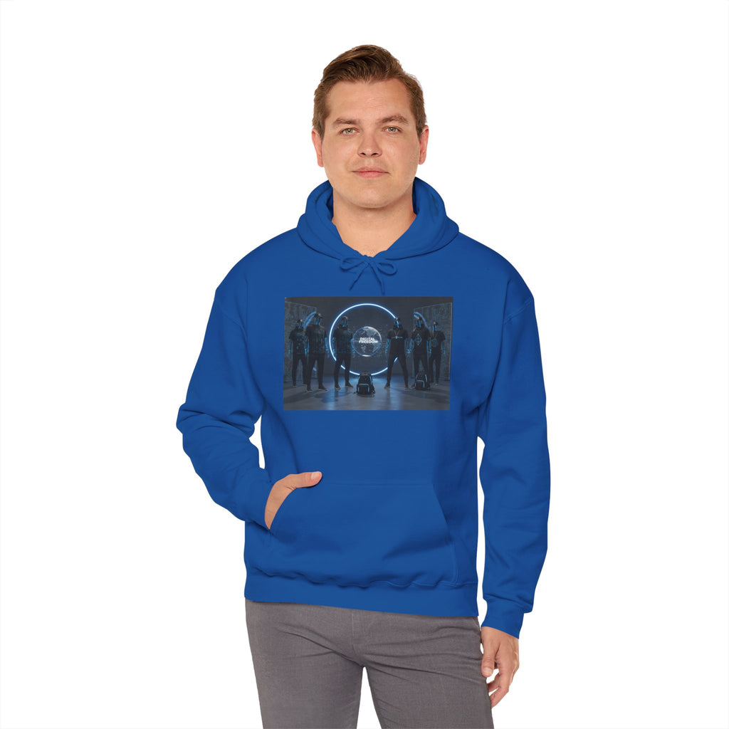 Futuristic Neon Portal Hoodie – Cyberpunk Sci‑Fi Crew Graphic Sweatshirt