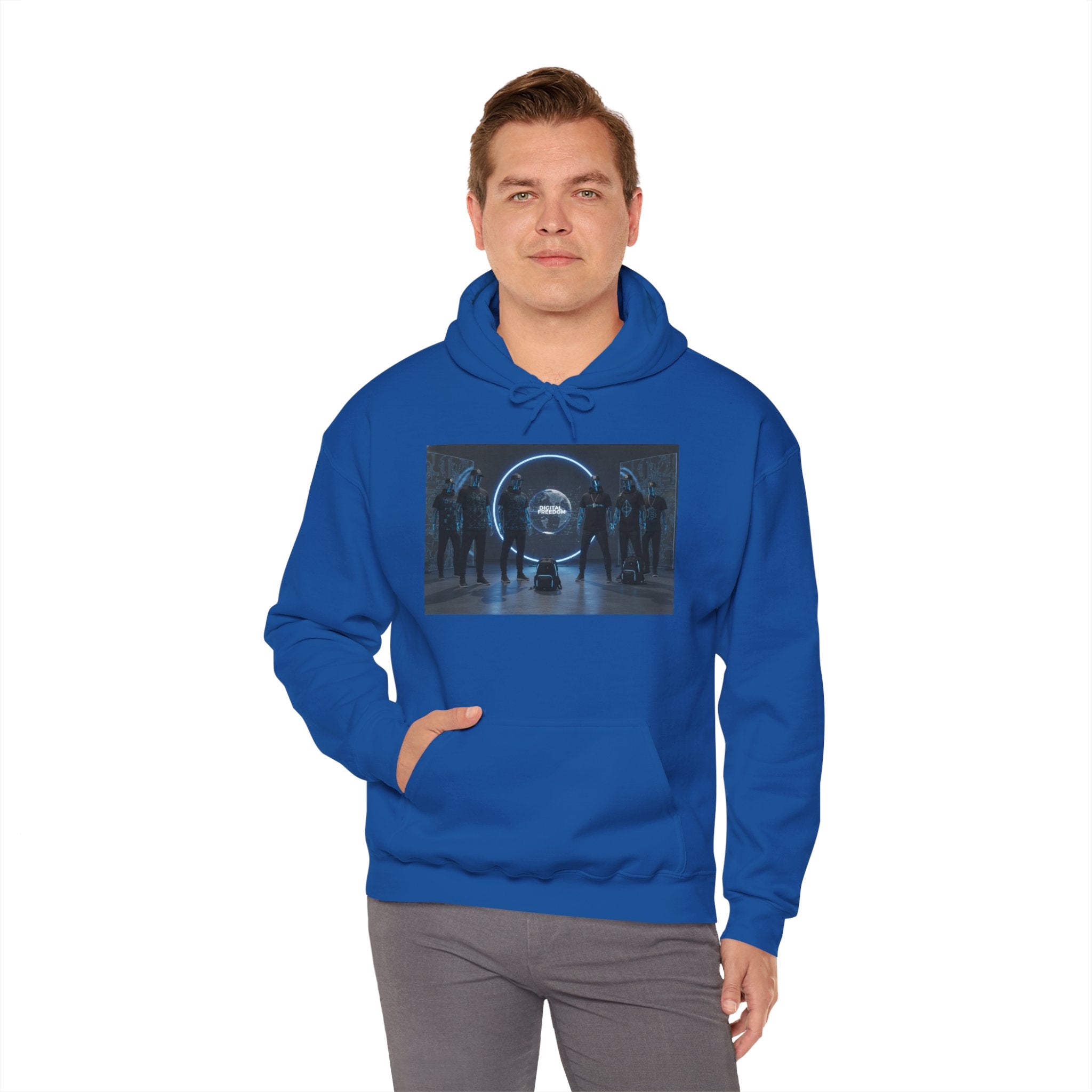 Futuristic Neon Portal Hoodie – Cyberpunk Sci‑Fi Crew Graphic Sweatshirt