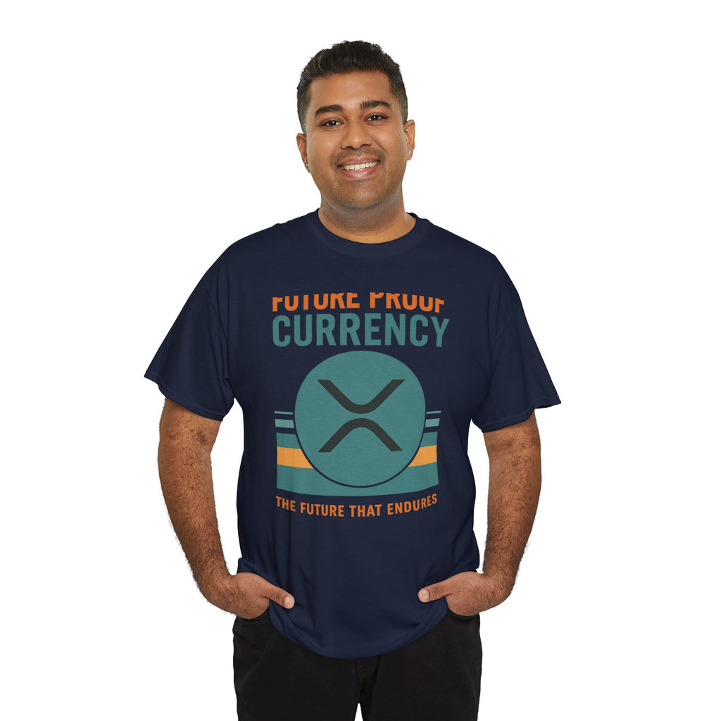 RIPPLE XRP 'Future Proof Currency' Graphic Tee — Crypto Retro Logo Shirt