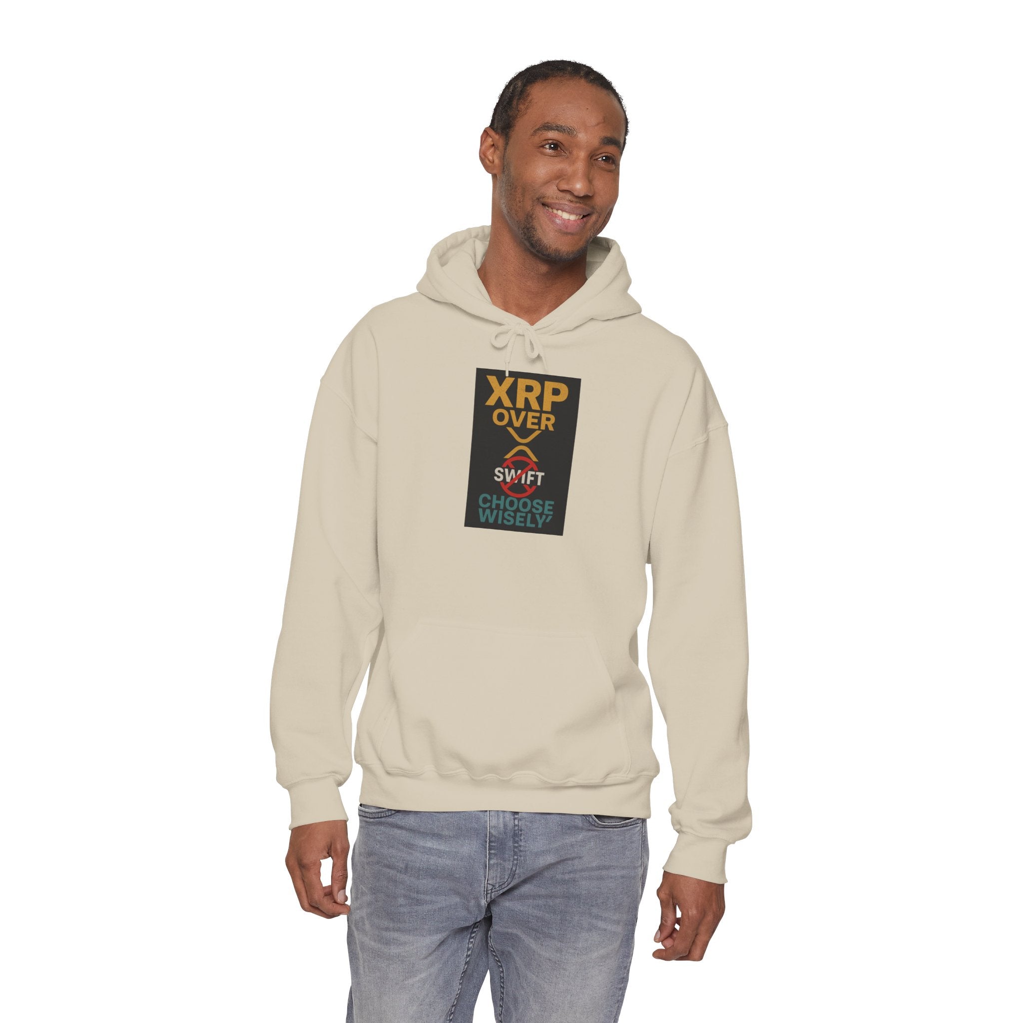 XRP Over Swift Hoodie - "Choose Wisely" Crypto Advocacy Sweatshirt