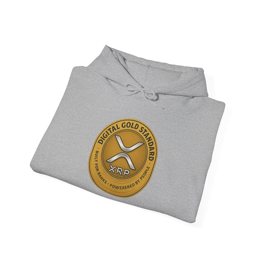 Crypto Coin Logo Hoodie — Digital Gold Standard XRP Emblem