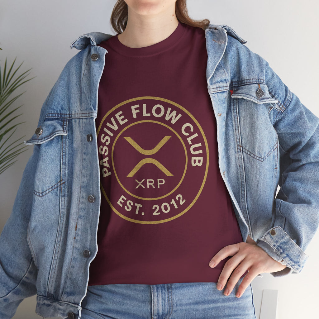 XRP Passive Flow Club T‑Shirt — Crypto Logo Tee (Est. 2012)