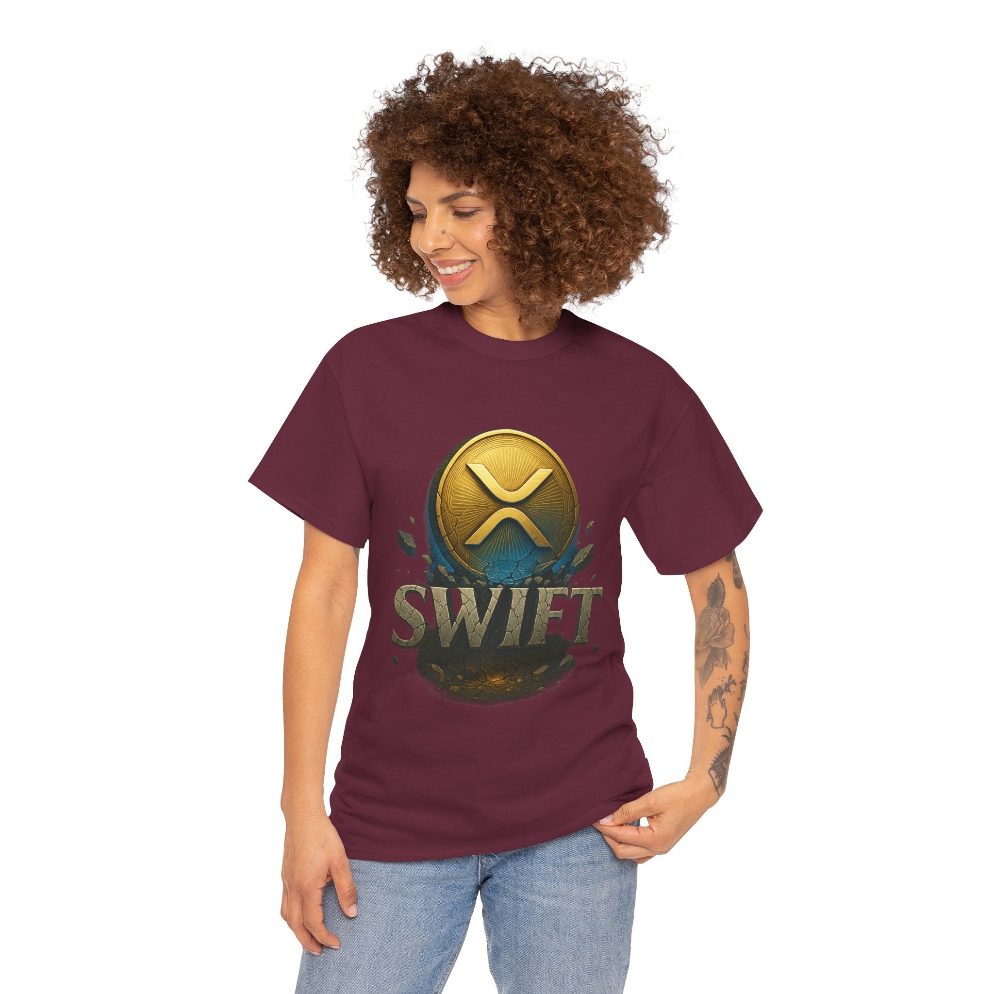 XRP Swift Cryptocurrency T‑Shirt — Ripple Coin Logo Graphic Tee