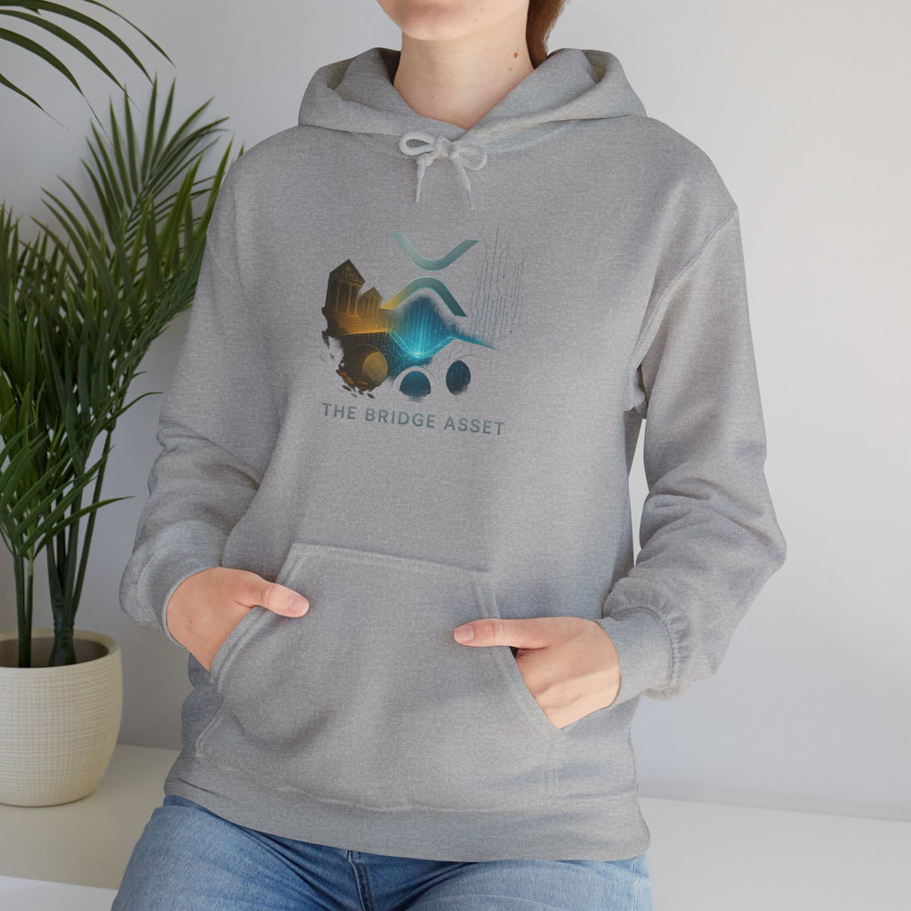 Bridge Asset Logo Hoodie — Minimal Crypto XRP Design
