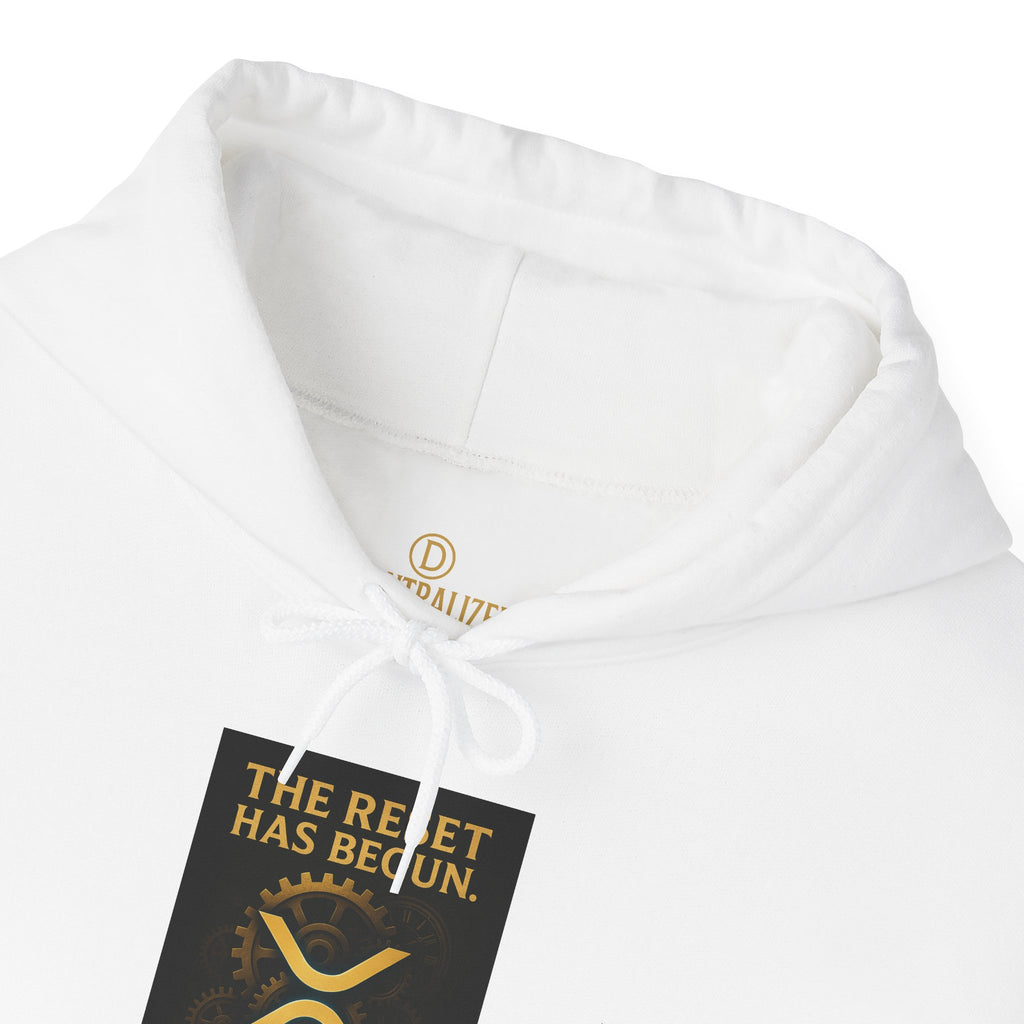 XRP Hoodie — "The Reset Has Begun" Crypto Logo Pullover