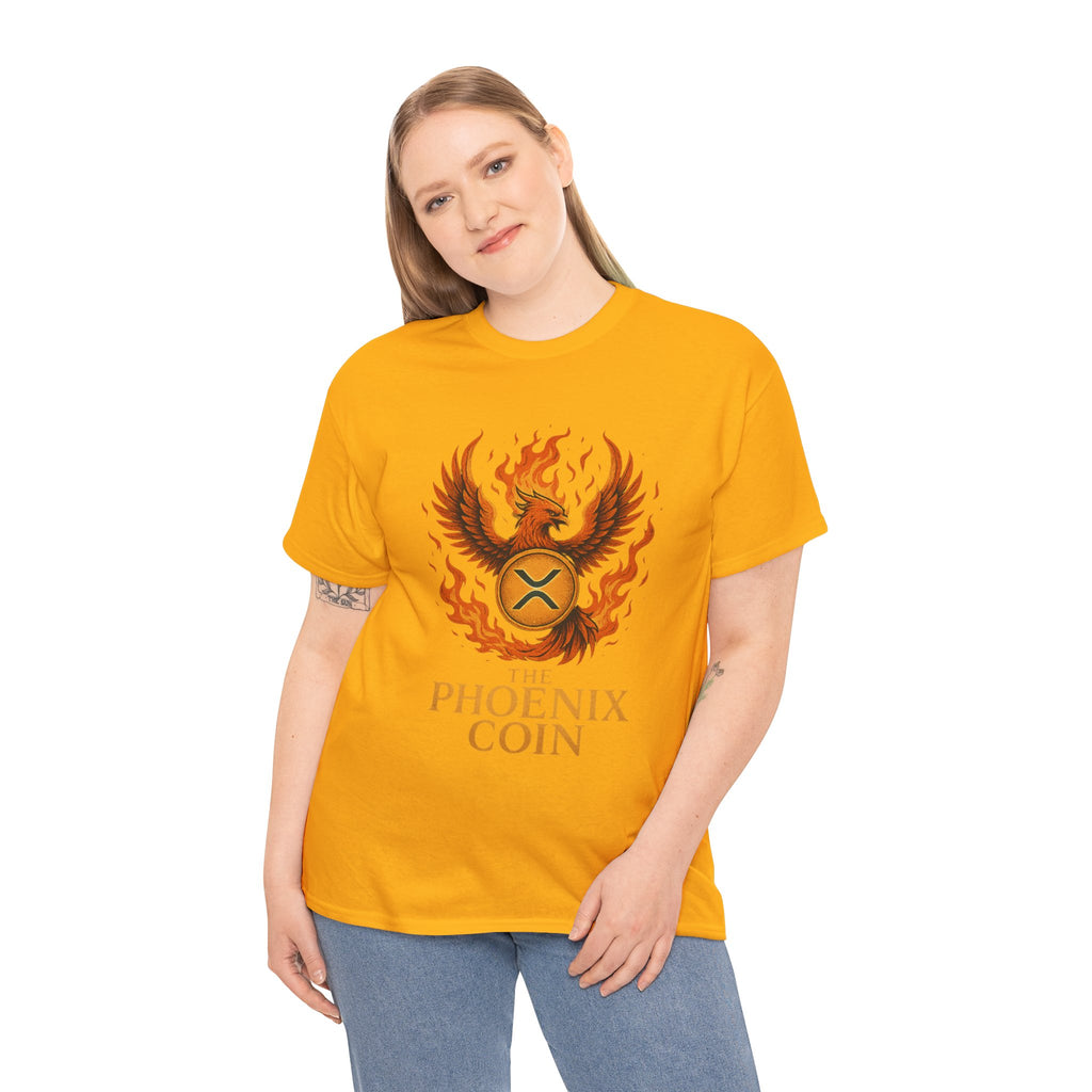 Phoenix Coin T‑Shirt — Fiery Phoenix Crypto Logo Tee