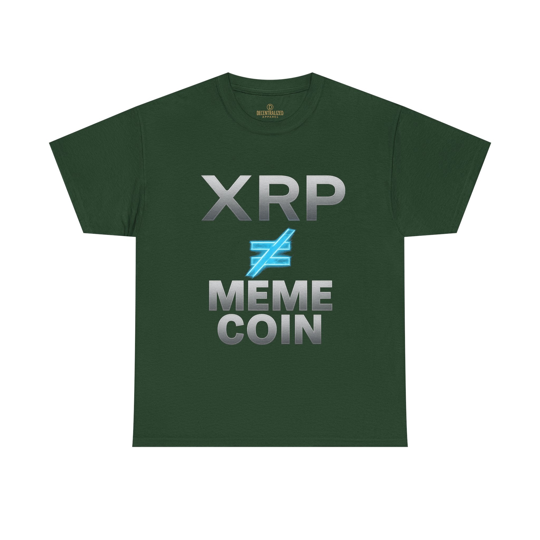 XRP ≠ Meme Coin T-Shirt — Crypto Investor Statement Tee