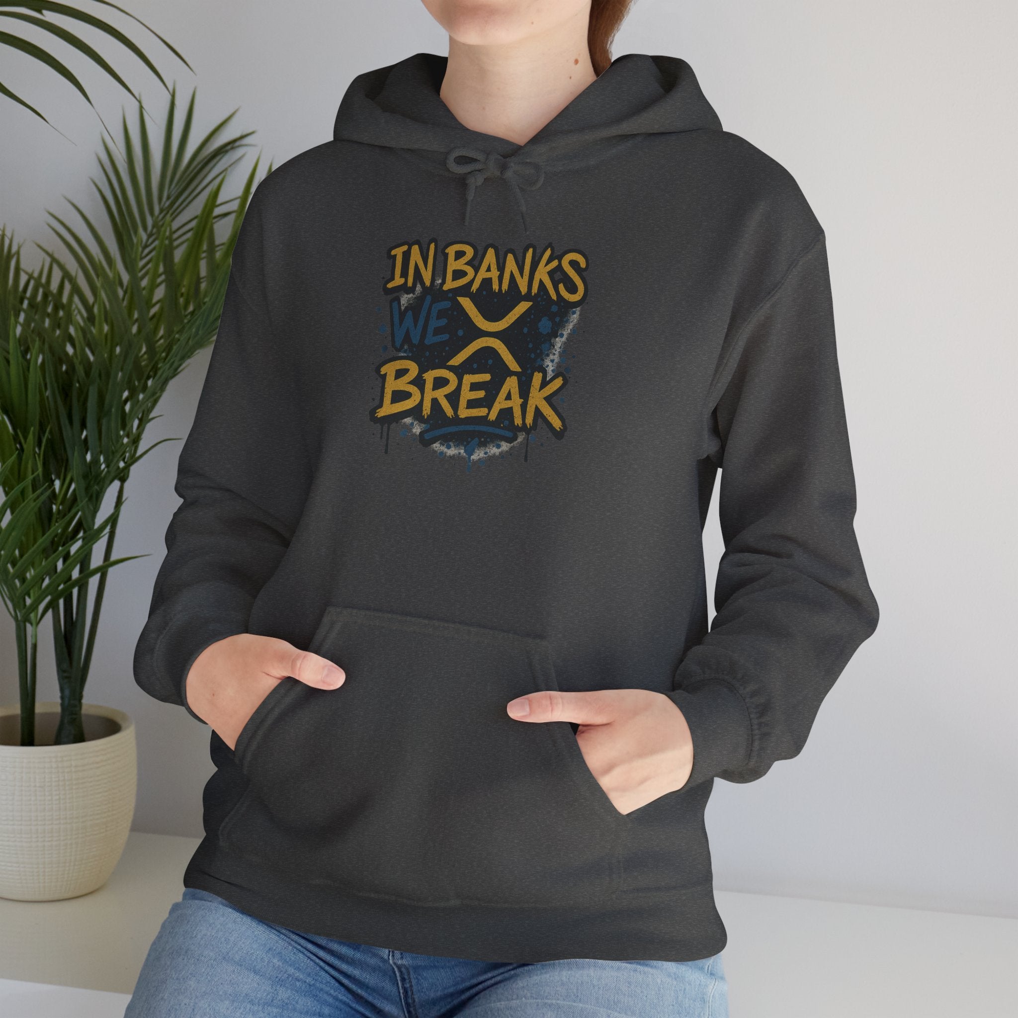 In Banks We Break Hoodie — Streetwear Graffiti Hoodie for Urban Style