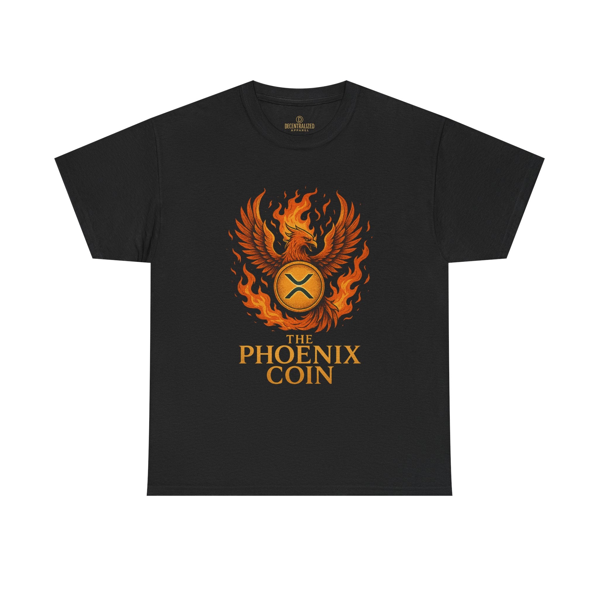 Phoenix Coin T‑Shirt — Fiery Phoenix Crypto Logo Tee
