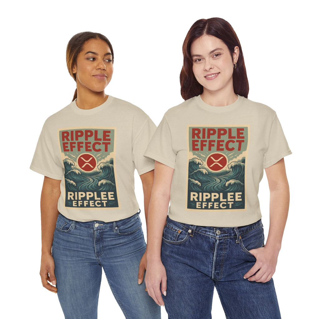 Ripple Effect Tee — Vintage Wave XRP Crypto Graphic T-Shirt