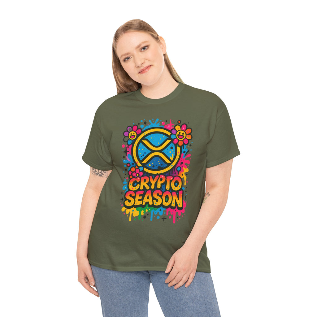 Crypto Season T-Shirt — Colorful Ripple XRP Logo Tee