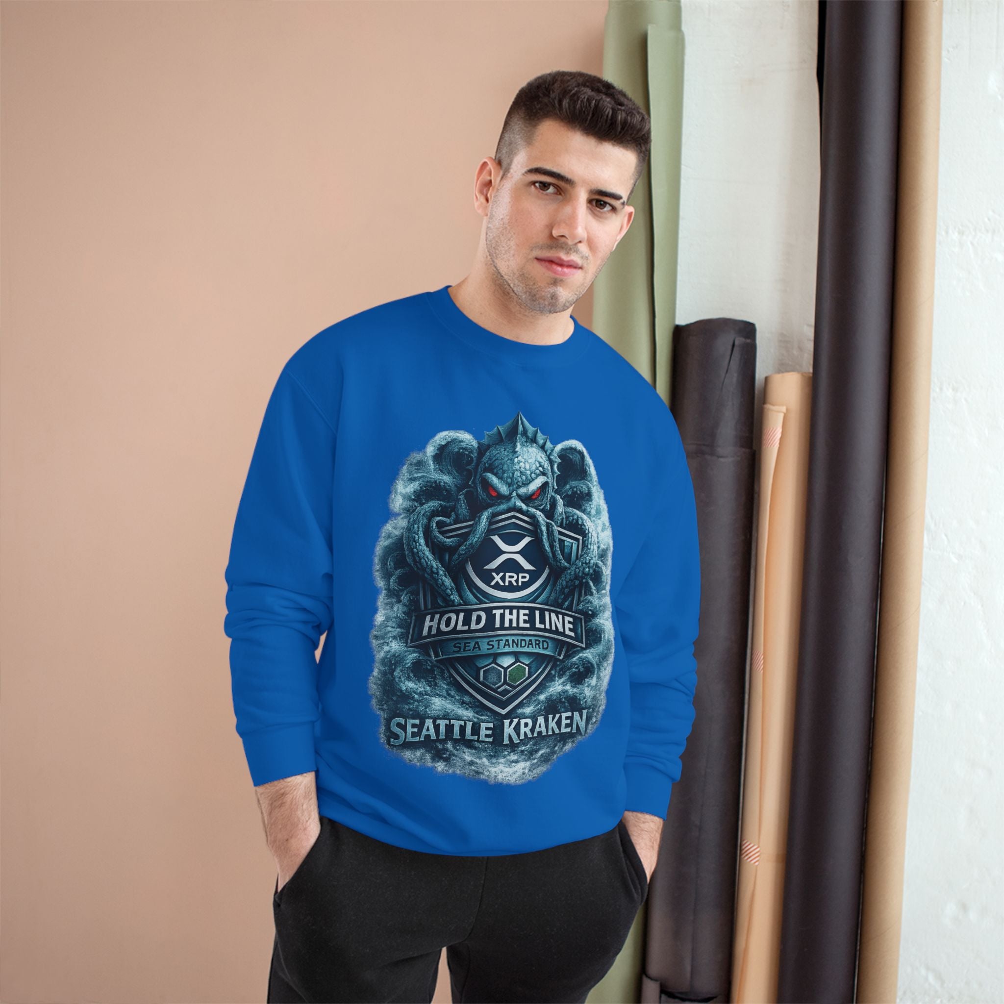 Seattle Kraken Sweatshirt — "Hold The Line" Nautical Graphic Crewneck