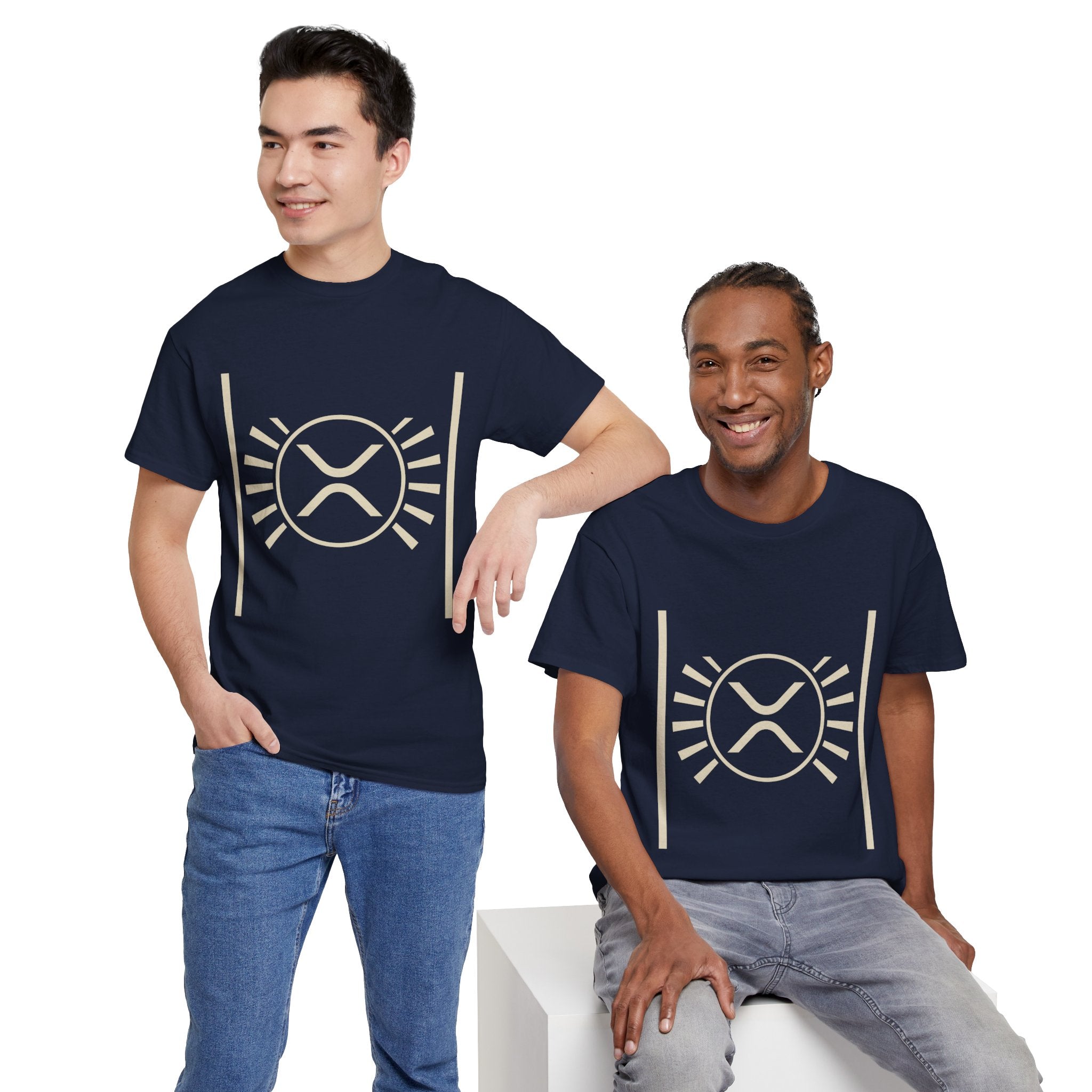 XRP Sun Logo T‑Shirt — Minimal Crypto Ripple Tee