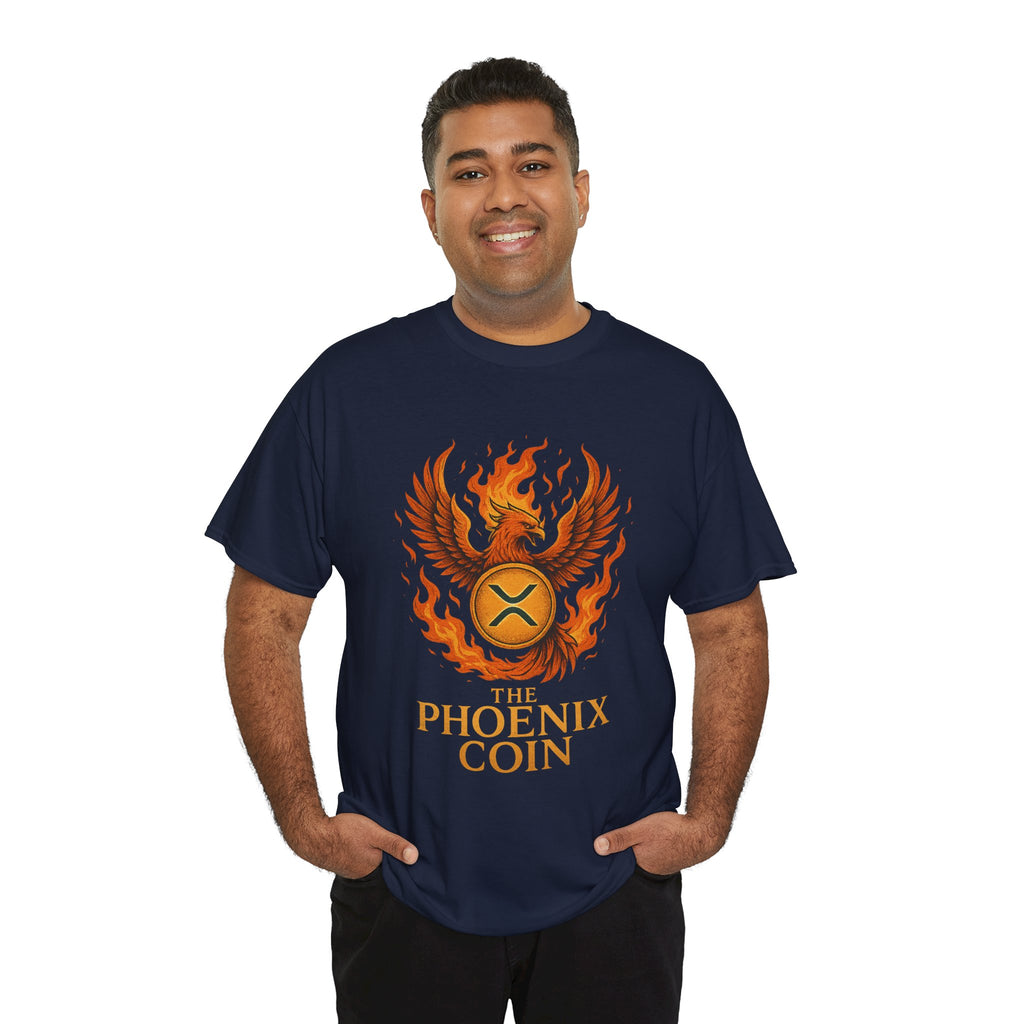 Phoenix Coin T‑Shirt — Fiery Phoenix Crypto Logo Tee