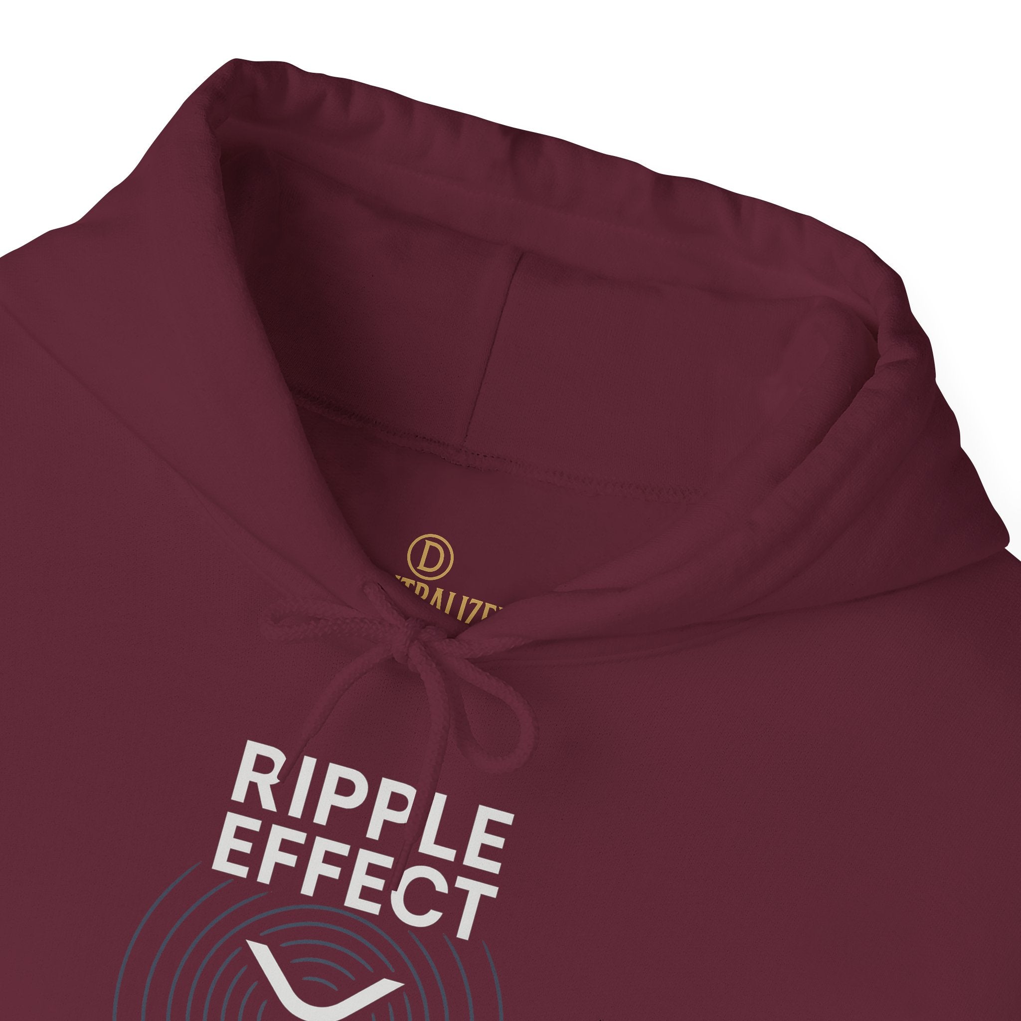 Ripple Effect Hoodie — Minimal Concentric Wave Graphic Sweatshirt