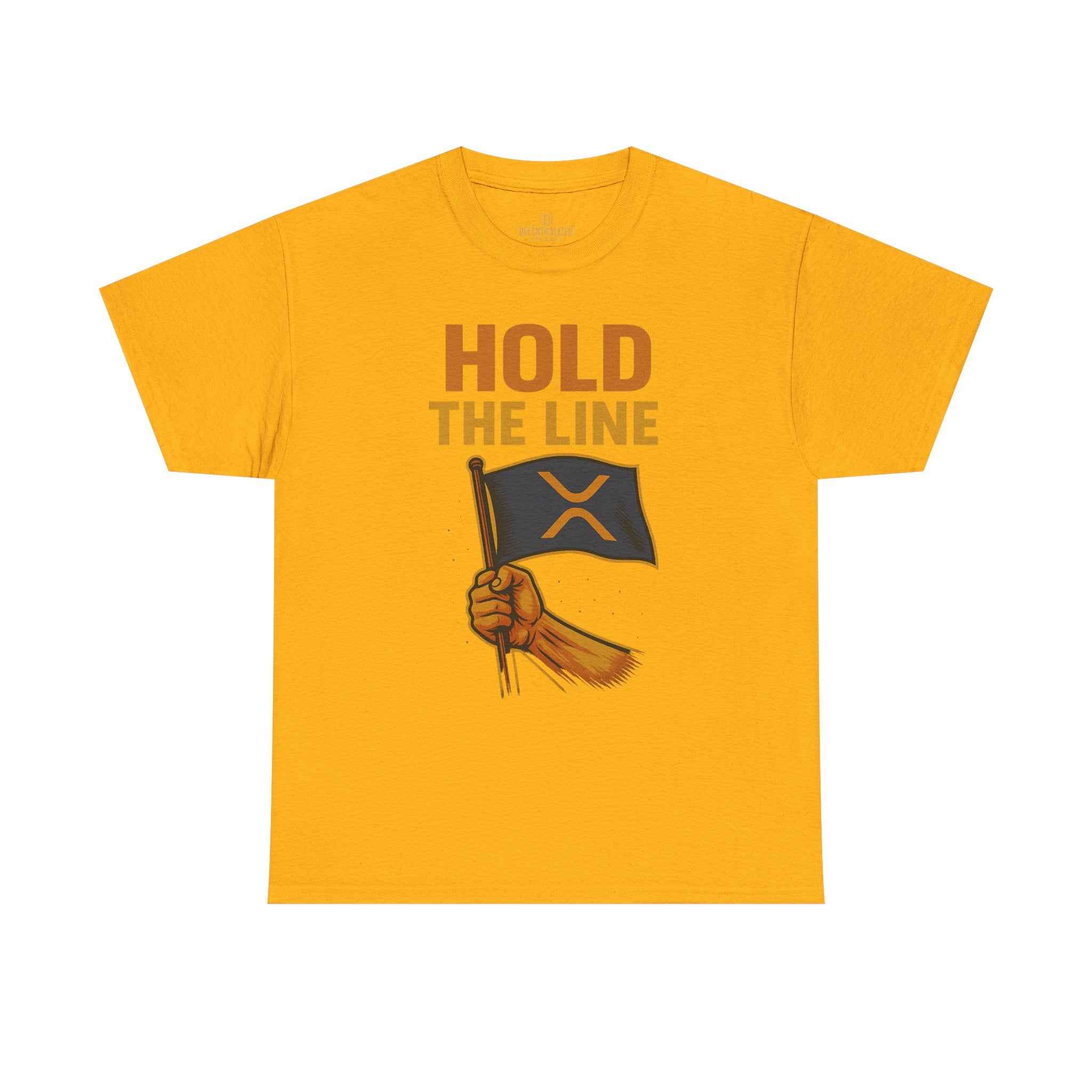 Hold The Line Tee — Bold Flag Graphic Cryptocurrency XRP Shirt