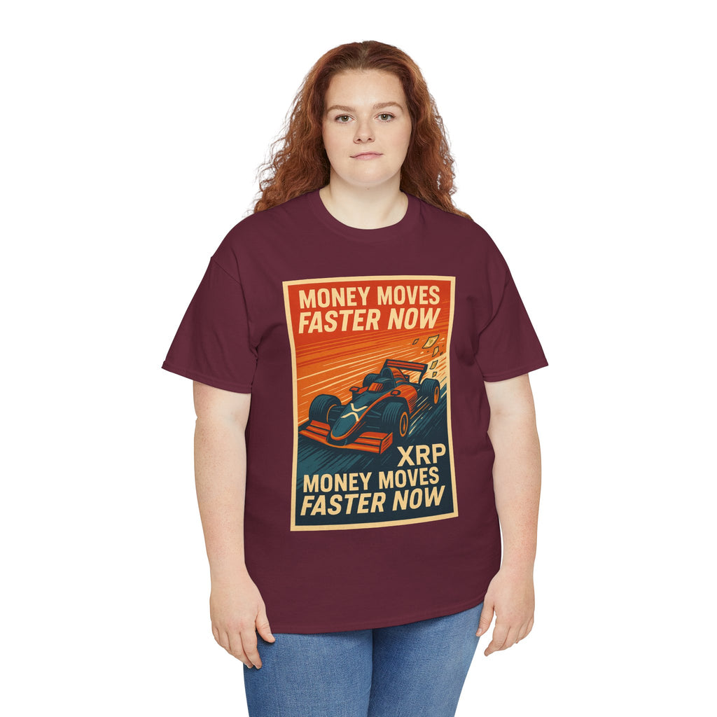 XRP 'Money Moves Faster Now' Racing Tee — Crypto Enthusiast T-Shirt