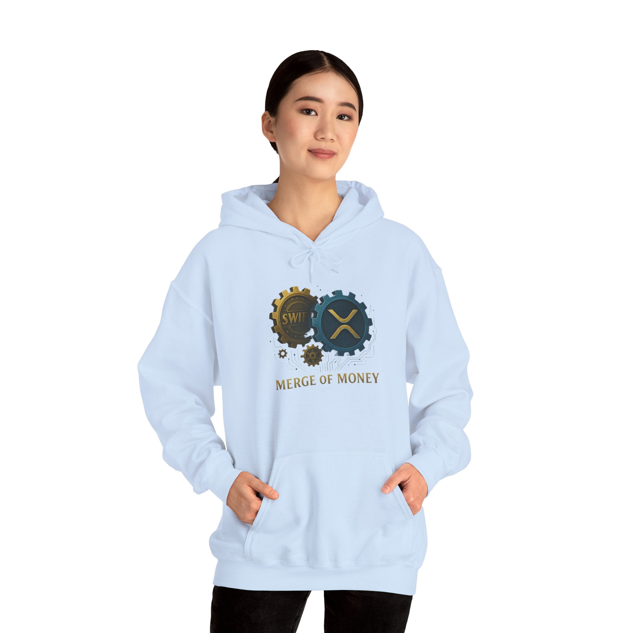 Merge of Money Hoodie — Financial Gears Graphic Pullover
