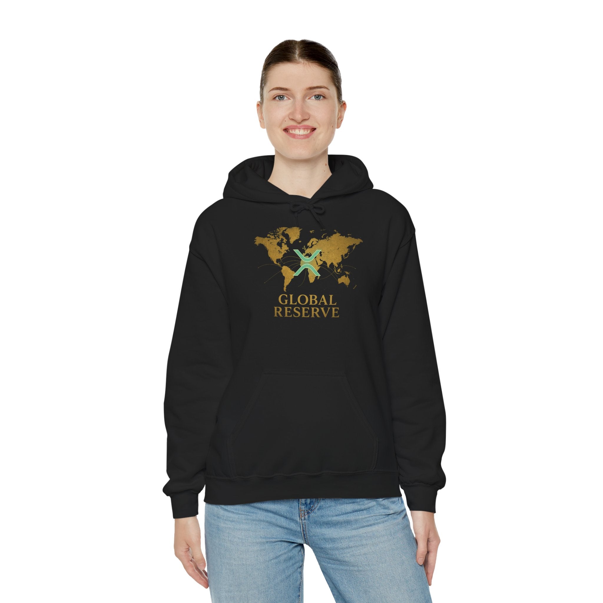Global Reserve Hoodie — World Map Logo Pullover