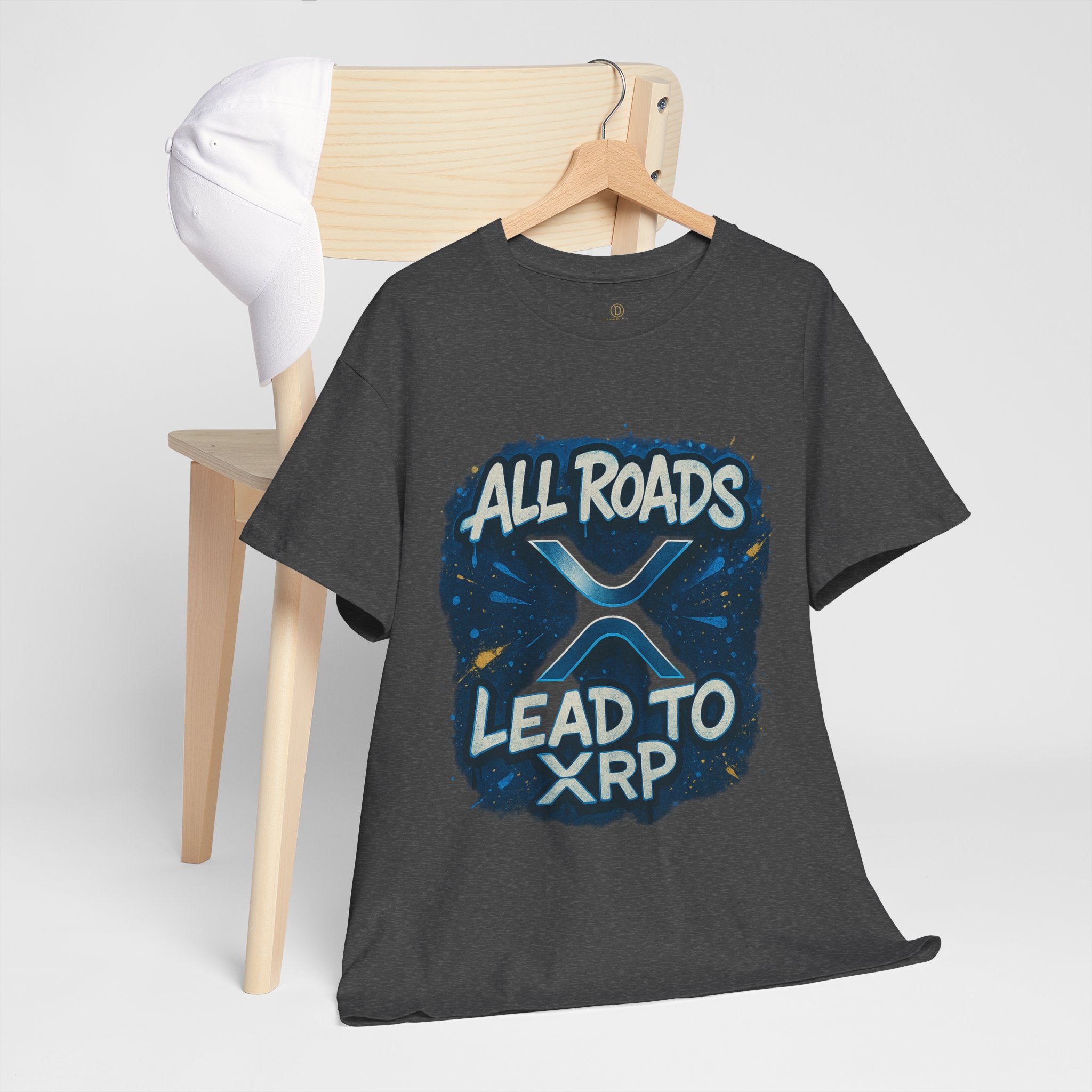XRP Crypto T-Shirt — "All Roads Lead to XRP" Graphic Tee