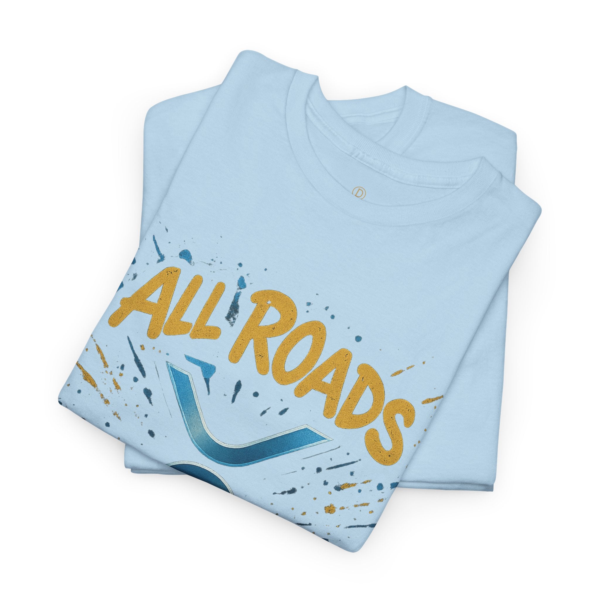 XRP Crypto Tee — "All Roads Lead to XRP" Casual Cryptocurrency Shirt