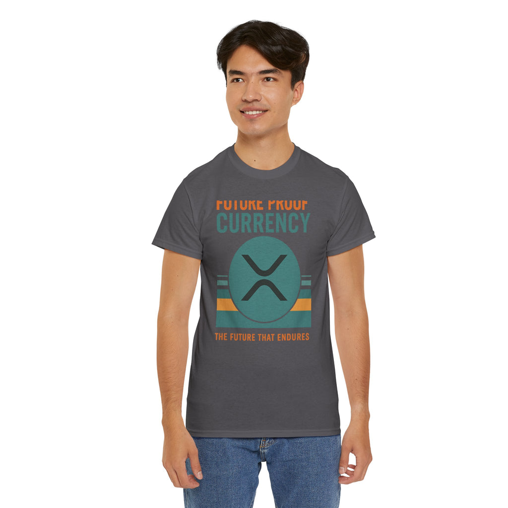 RIPPLE XRP 'Future Proof Currency' Graphic Tee — Crypto Retro Logo Shirt