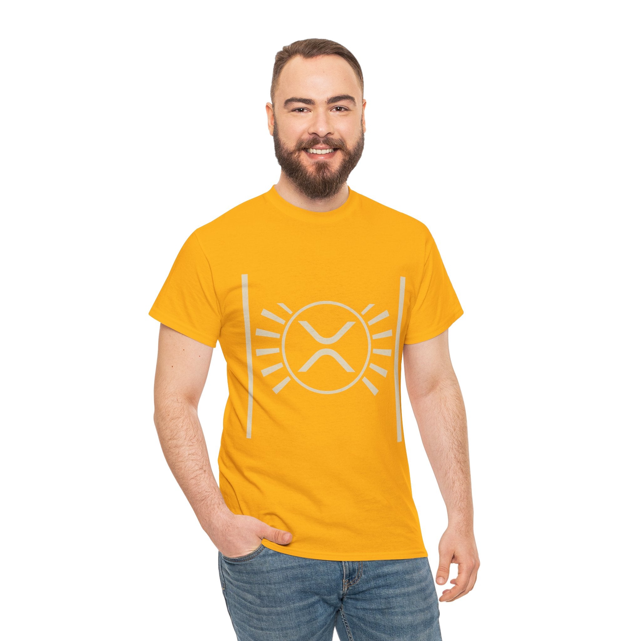 XRP Sun Logo T‑Shirt — Minimal Crypto Ripple Tee