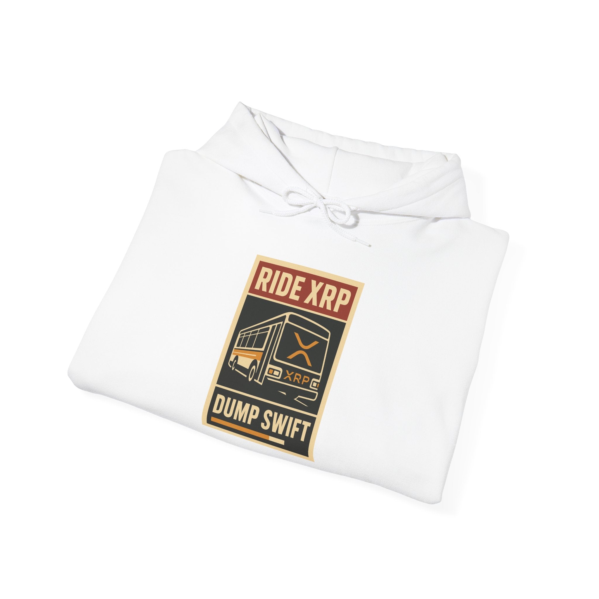 XRP Crypto Hoodie — "Ride XRP, Dump Swift" Retro Badge