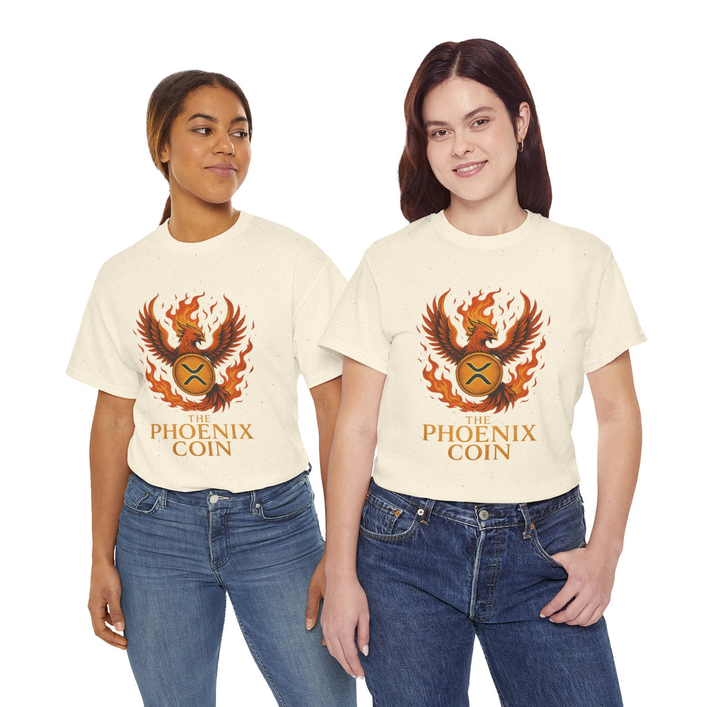 Phoenix Coin T‑Shirt — Fiery Phoenix Crypto Logo Tee