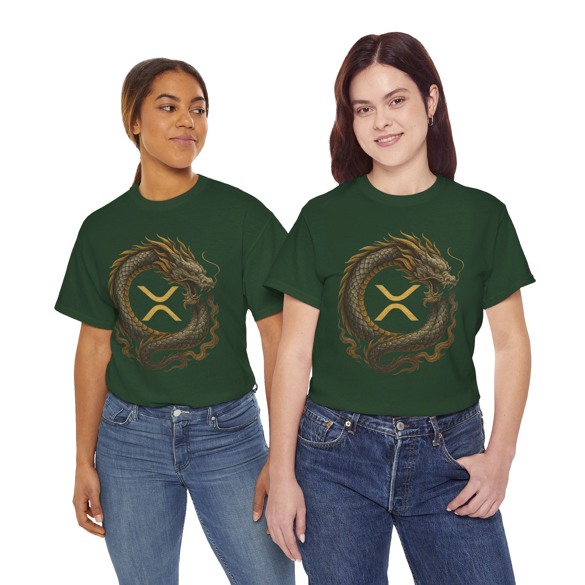 Dragon XRP Logo T-Shirt — Crypto XRP Circle Dragon Graphic Tee