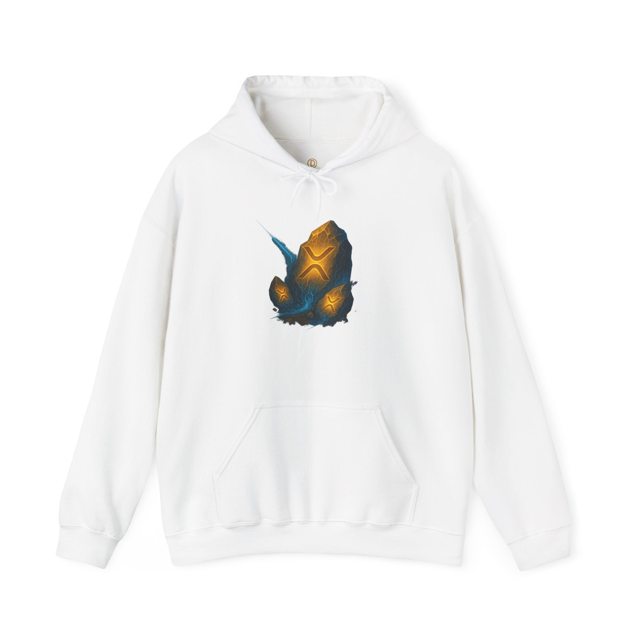 Rune Stone Hoodie — Glowing Mystic Rock Graphic Hooded Sweatshirt