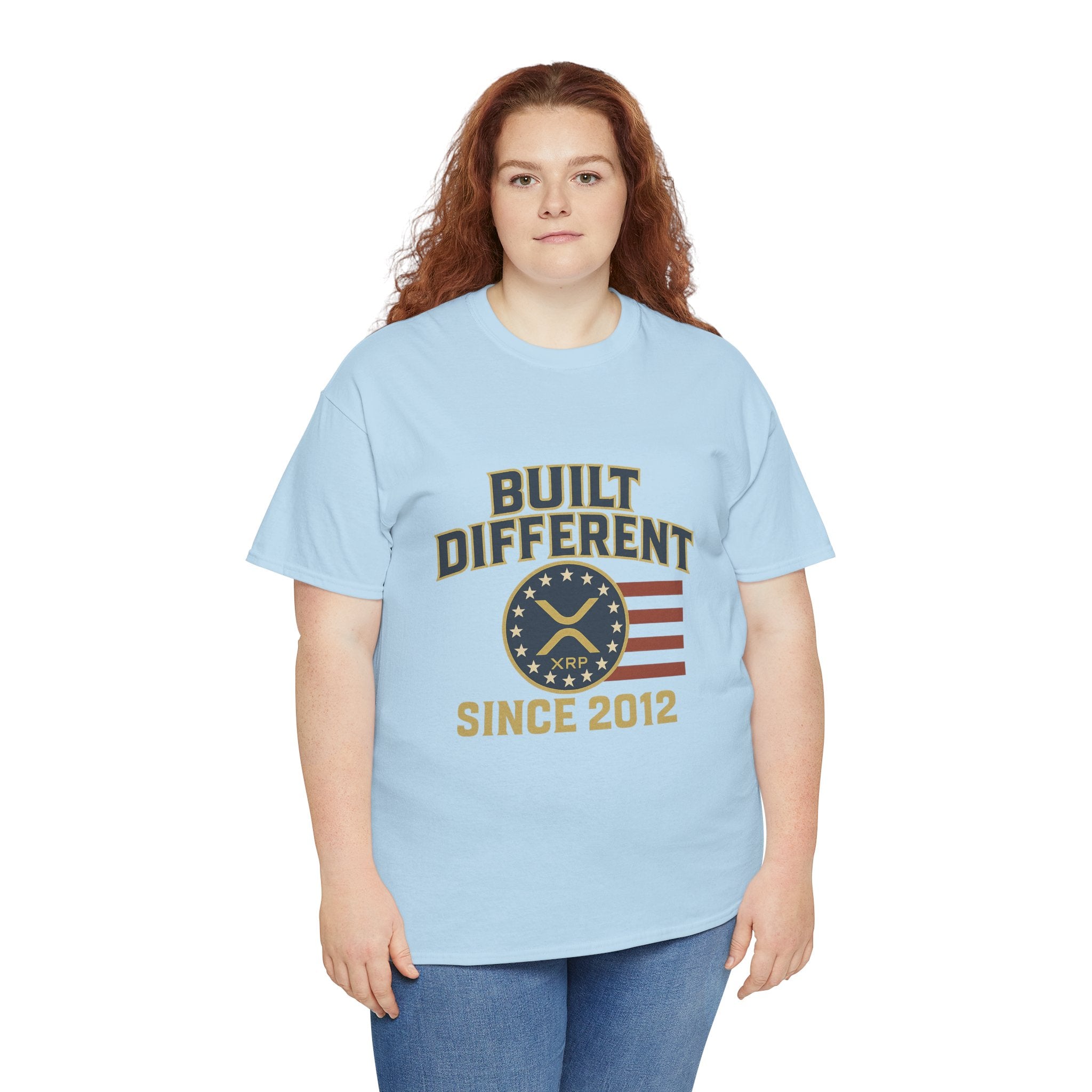 Built Different Since 2012 T-Shirt — American Flag Vintage Crew Tee